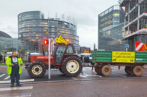 Manifestação de agricultores em Estrasburgo