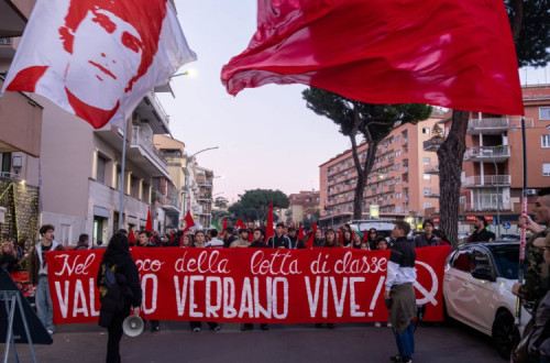 Manifestação no aniversário do assassinato de Valerio Verbano