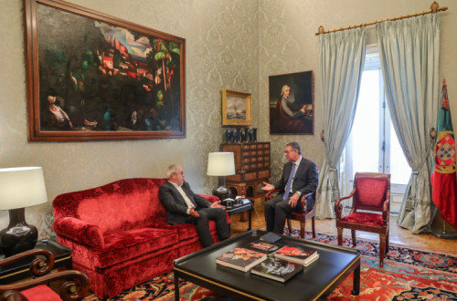 José Manuel Pureza e António José Seguro no Palácio de Belém.