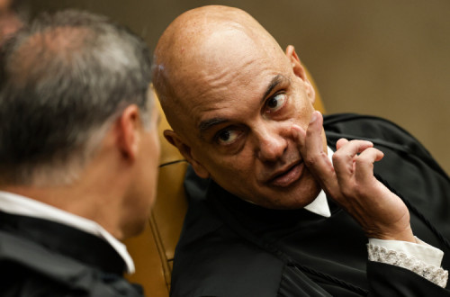 O juiz do STF, Alexandre de Moraes, durante a abertura do Ano Judiciário de 2026. 