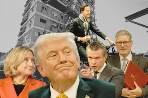 Hillary Clinton, Donald Trump, Mark Rutte, Pete Heseth e Keir Starmer