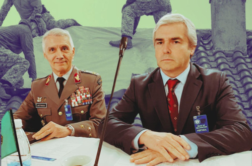 O ex-CEMGFA general José Nunes da Fonseca e o ministro Nuno Melo.