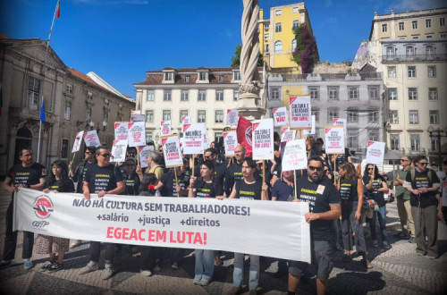 Concentração de trabalhadores da EGEAC