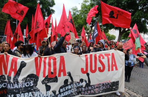 Vida Justa em manifestação 