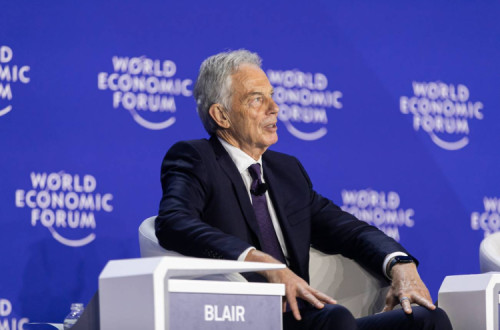 Tony Blair em Davos, 2025.
