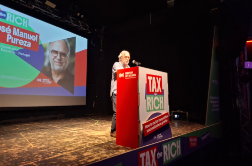 José Manuel Pureza no comicio da Aliança da Esquerda Europeia