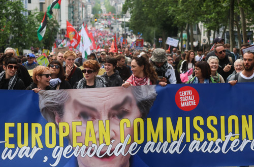 Manifestação etse domingo em Bruxelas. 
