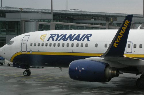 Avião da Ryanair. Foto de Aurelijus Valeiša/Flickr.
