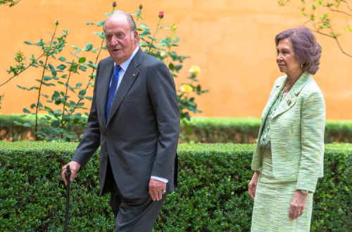 Juan Carlos de Borbón e Sofia da Grécia em 2017. Foto de Canal Sur Media/Flickr.