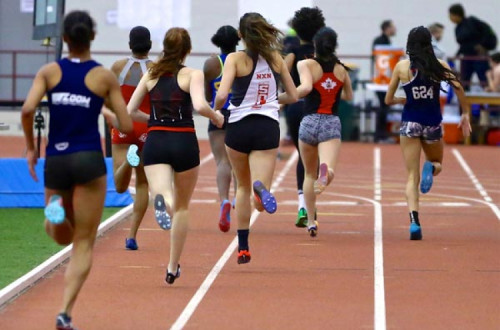Corrida de atletismo feminina