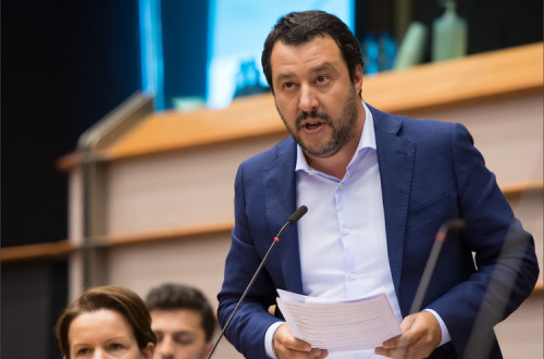 Salvini no Parlamento Europeu em 2017. Foto: Parlamento Europeu/Flickr.