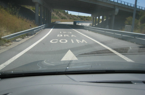 Saída da A25 (sentido este-oeste) para o IP3, Viseu, Portugal. Foto de Hugo Cadavez/Flickr.