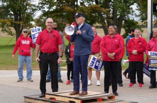 Biden no piquete do UAW