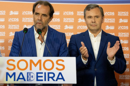 Migue Albuquerque na noite eleitoral