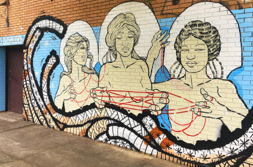 Mural sobre mulheres. Foto publicada na Contretemps de N. O. Bonzo.