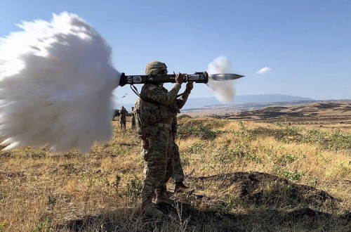 Exercícios militares norte-americanos na Geórgia em 2019. Foto de Brendan Seiber/Exército dos EUA.