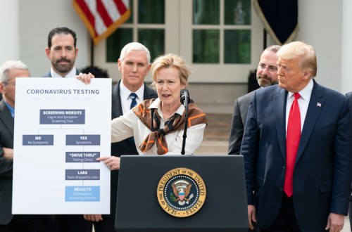 Trump, Pence e Debbie Birx