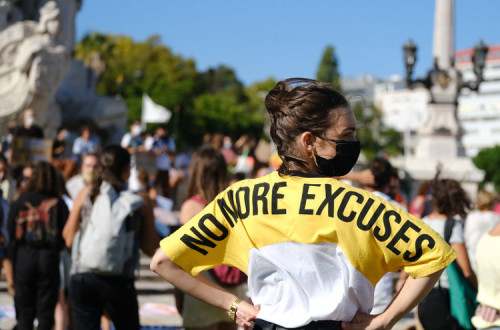 Menifestação pela justiça climática