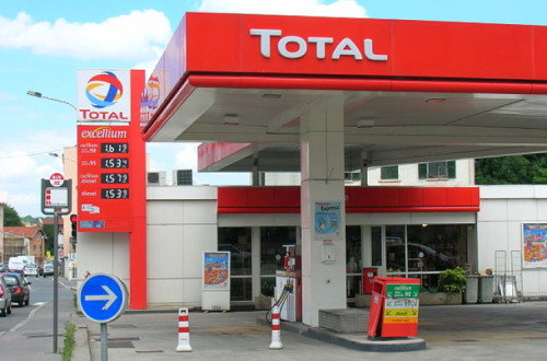 Posto de abastecimento de combustível da Total.
