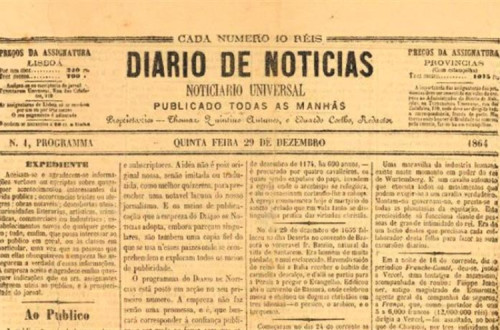 Capa do primeiro número do Diário de Notícias.