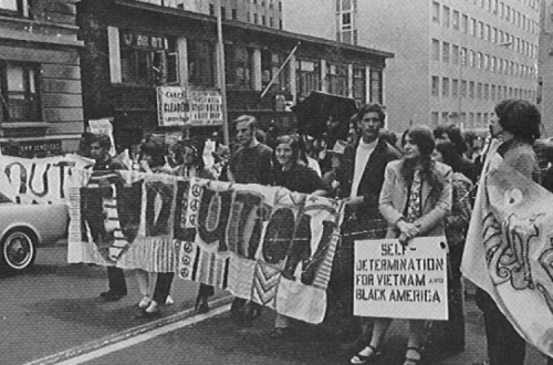 Manifestação de estudantes da Universidade de Columbia - abril/maio de 1968