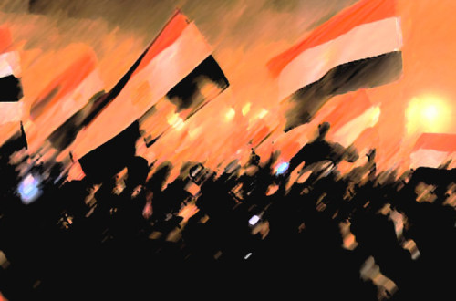 Revolta na Praça Tahrir, no Egito, 2012.