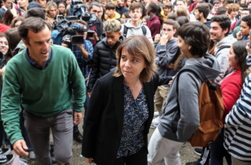 Catarina Martins visita Escola Secundária José Afonso.