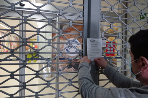 Minipreço fechado em dia de greve. 31 de dezembro de 2020.