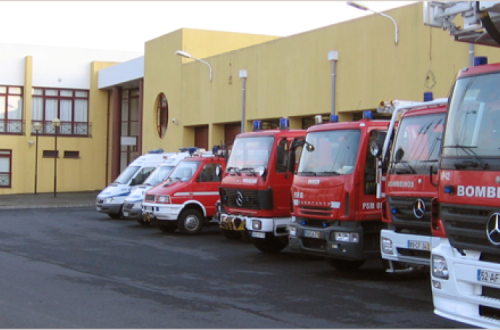 Bombeiros de Ponta Delgada. Foto da Associação Nacional de Bombeiros.