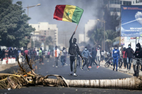 Manifestantes no Senegal. Foto NUSO.