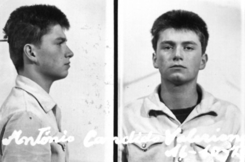 Foto da ficha de António Cândido Franco na PIDE. Tinha 16 anos.