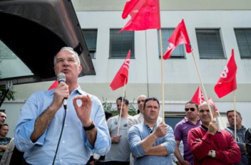 Arménio Carlos: "Não podemos aceitar que na conclusão deste processo se tenha verificado esta convergência entre governo, patrões e UGT" Foto de Hugo Delgado, Lusa