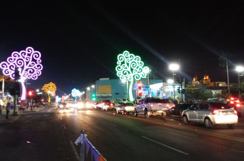 As "arbolatas" na avenida Bolívar, Manágua. Foto de Byralaal, wikimedia commons