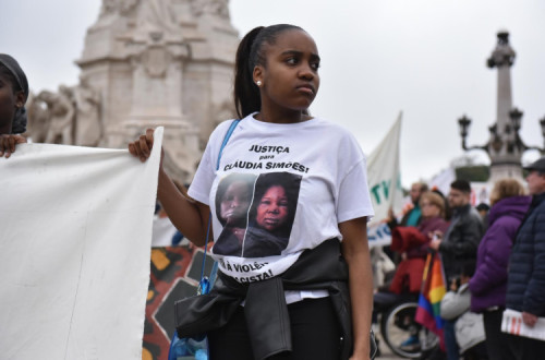 Manifestação contra a violência policial.