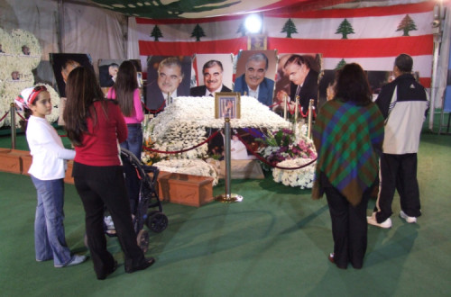 Mausoléu de Rafic Hariri, em 2011, na Mesquita de Al Amin, Beirute. Foto de José Manuel Rosendo