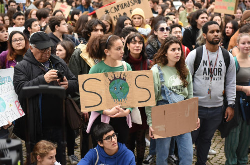 Greve Climática Estudantil em novembro de 2019. 