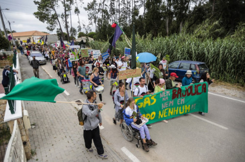 Manifestação contra a exploração de gás na Bajouca - Foto Mídia Ninja