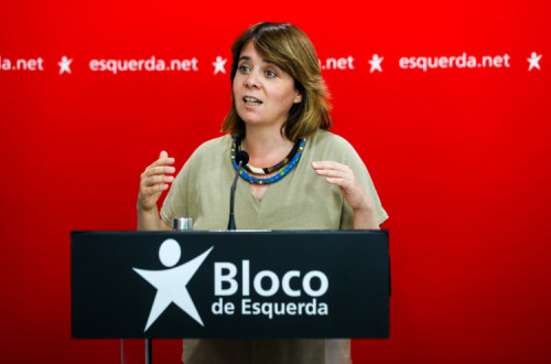 Catarina Martins apresenta as conclusões da Mesa Nacional do Bloco de Esquerda, 29 de maio de 2021 – Foto de José Sena Goulão/Lusa