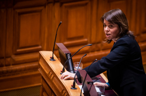 Catarina Martins no debate quinzenal desta quarta-feira, 4 de março de 2020 - Foto de José Sena Goulão/Lusa