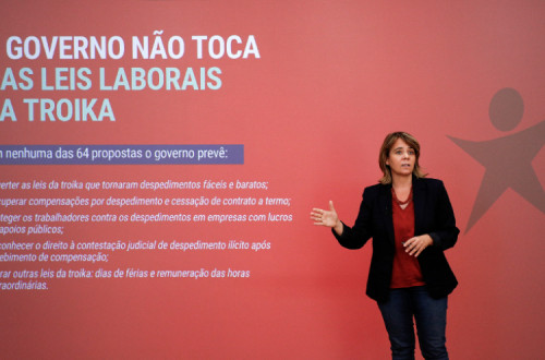 Catarina Martins apresentou propostas sobre as leis laborais – Foto de António Cotrim/Lusa