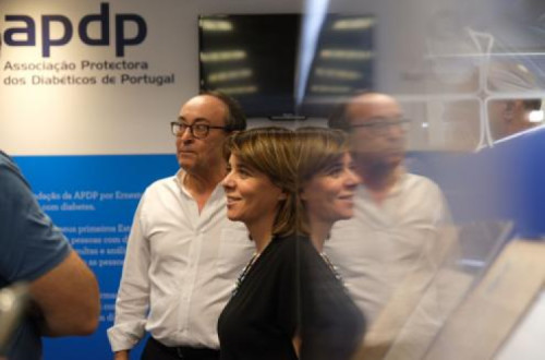 Catarina Martins e José Manuel Boavida, presidente da APDP - Foto de Paula Nunes