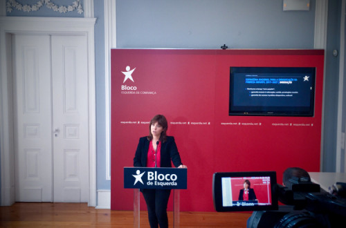 Catarina Martins na apresentação da Estratégia Nacional de Erradicação da Pobreza Infantil. oto de Paulete Matos. 