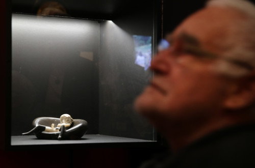 João Cutileiro na exposição pós-pop, organizada pela Fundação Calouste Gulbenkian em 2018.