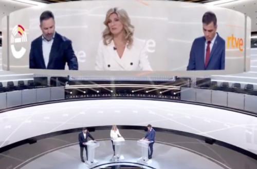 Líderes do Vox, Sumar e PSOE