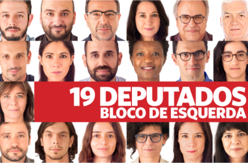 Grupo parlamentar do Bloco de Esquerda, fotos dos 19 deputados e deputadas