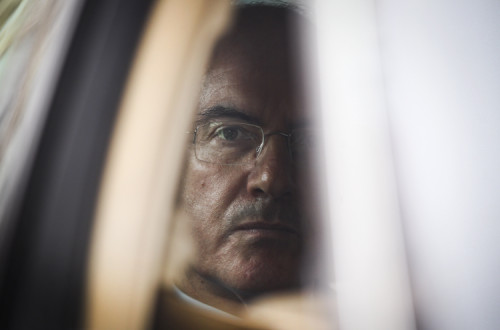 João Rendeiro, fundador do BPP, em 2014, à saída do julgamento.