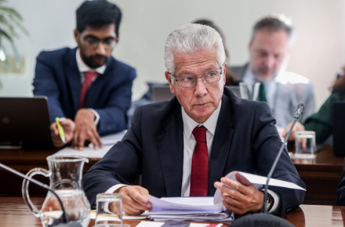 António Saraiva, presidente da CIP, numa reunião da concertação social em 2017.