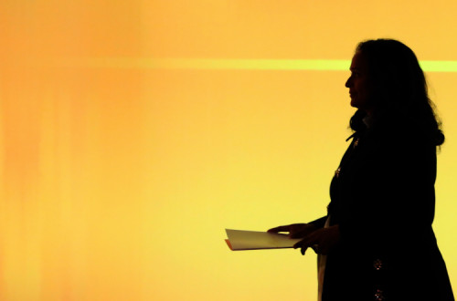 Isabel dos Santos durante a inauguração da Unidade Mobilidade Elétrica EFACEC, na Maia, 05 de fevereiro de 2018.