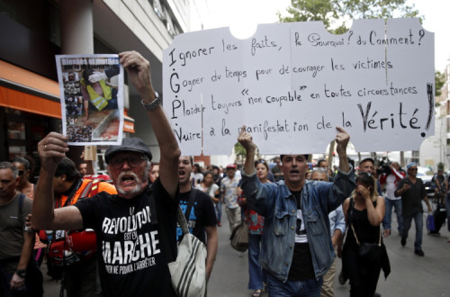 Manifestação em homenagem a Steve Maia Caniço, Nantes, 3 de Agosto de 2019. Foto: Yoan Valat/EPA/Lusa.