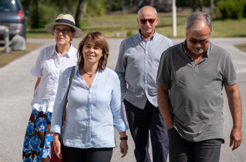 Catarina Martins em visita ao Centro de Medicina de Reabilitação Rovisco Pais.